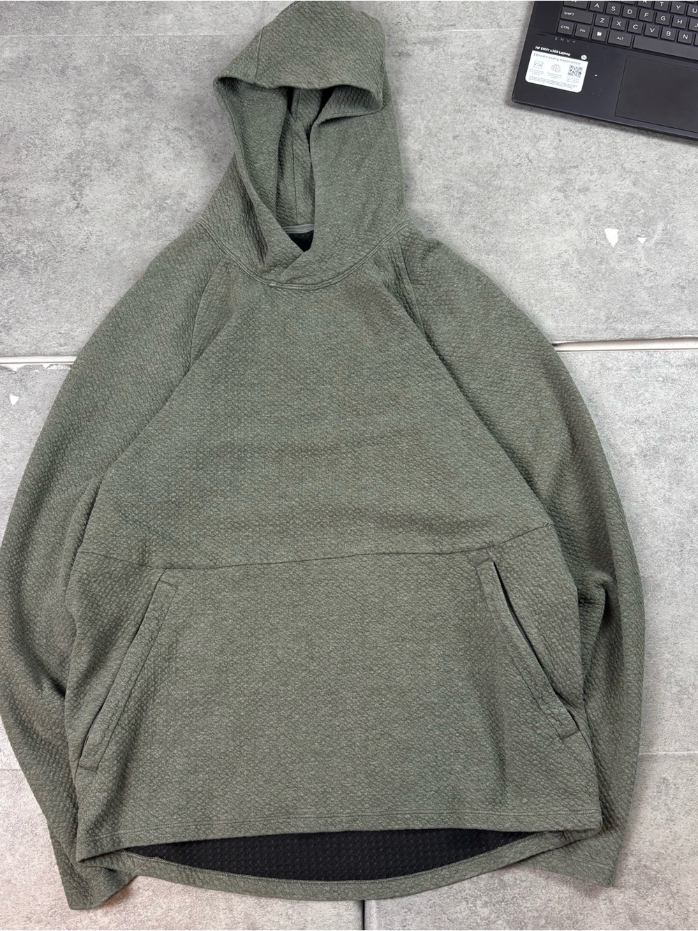 Olive green lululemon at ease hoodie